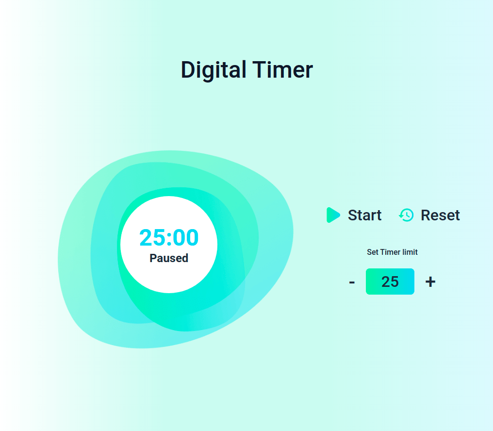 Digital Timer App Built With 