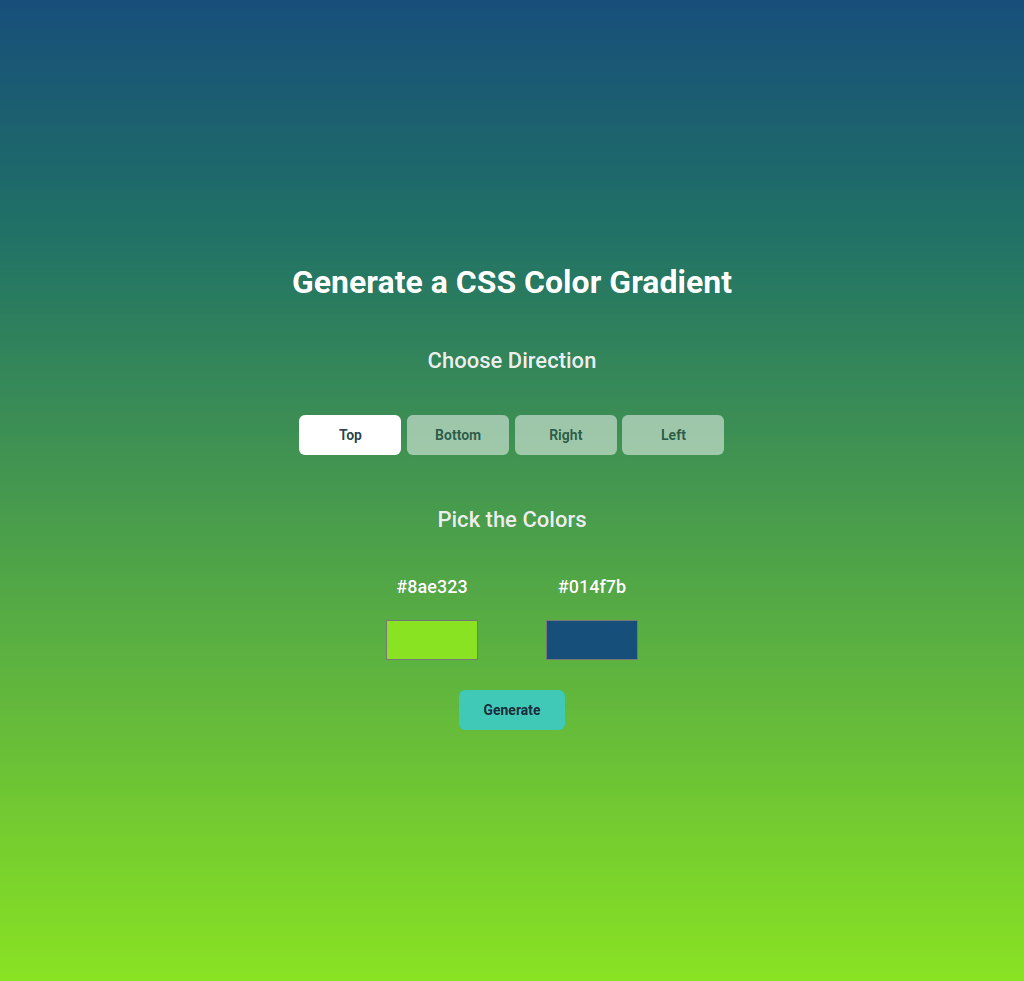 Gradient Generator App là một công cụ tuyệt vời để tạo ra các gradient tùy chỉnh cho giao diện của bạn. Hãy xem hình ảnh liên quan để khám phá cách sử dụng và tận hưởng tính năng này!