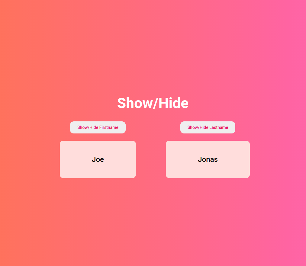 showhide type showhide type